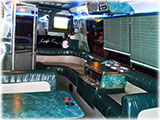 18 Passenger Party Bus - Inside View at Night