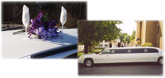 Champagne Flutes & Whit Stretch Limo